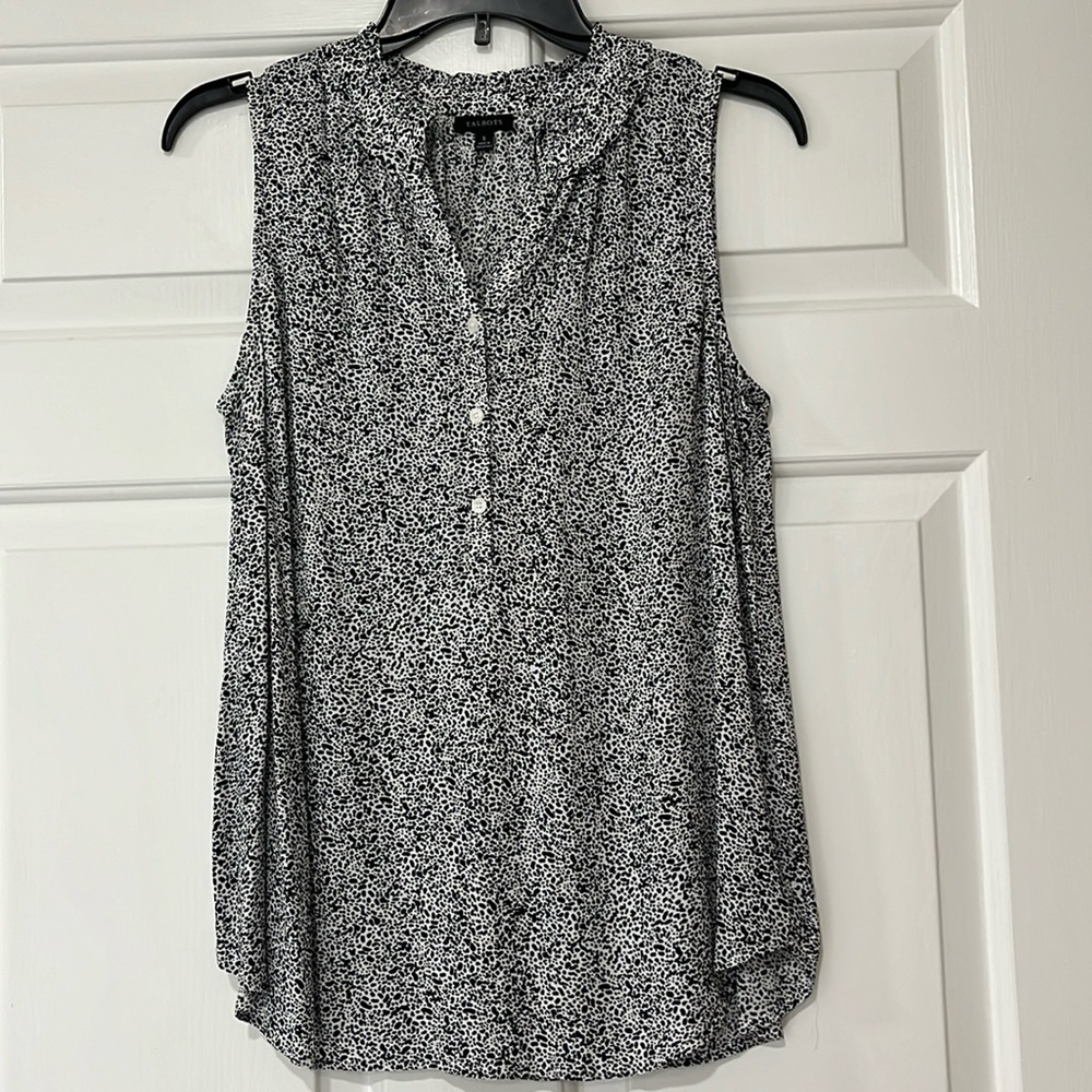 Talbots Sleeveless Top with a little Ruffle around the collar